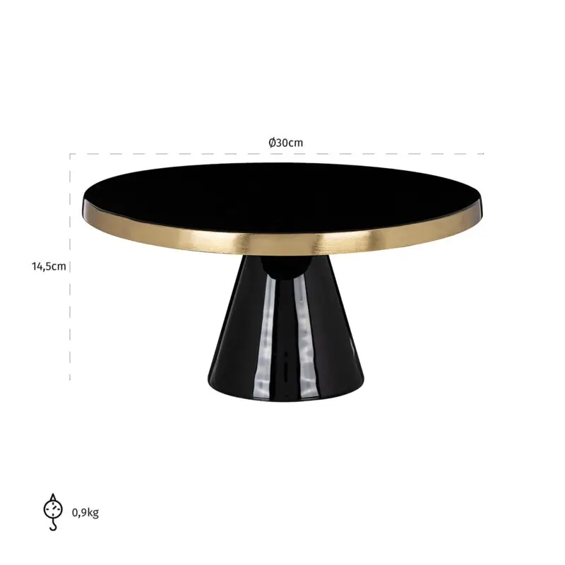 - Taartplateau Elena (Black/gold)