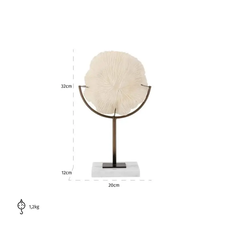 - Faux koraal Jada op standaard (White)