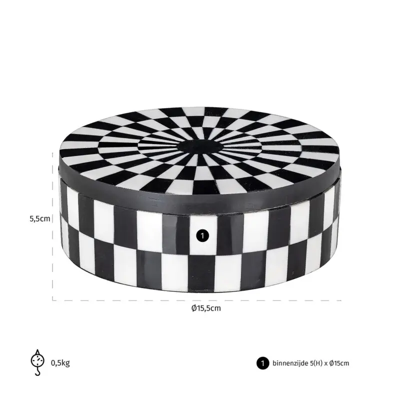 - Opbergbox Nore (Black/white)