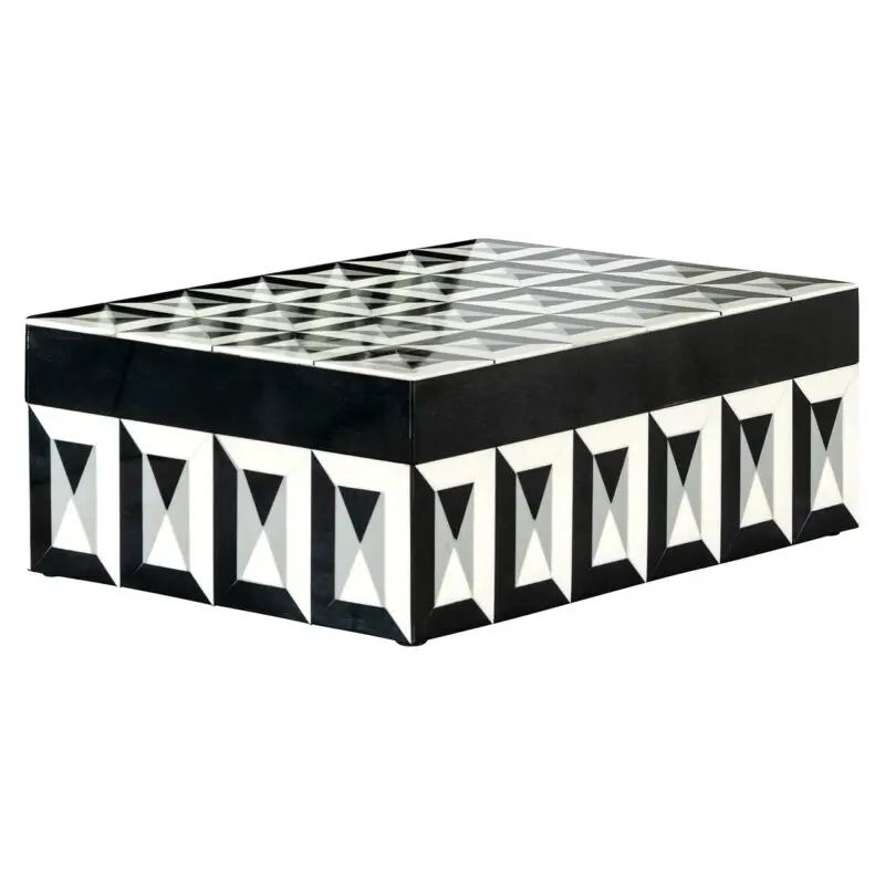 - Juwelenbox Licia groot (Black/white)