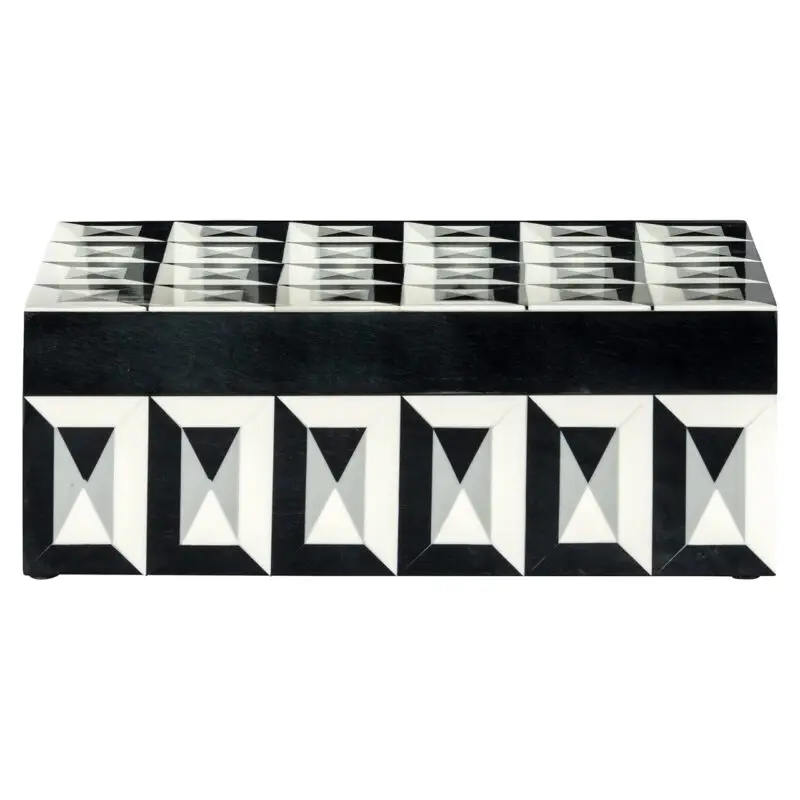 - Juwelenbox Licia groot (Black/white)