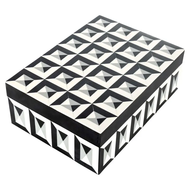 - Juwelenbox Licia groot (Black/white)