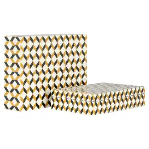 - Opbergbox Frences set van 2 (Black/gold)