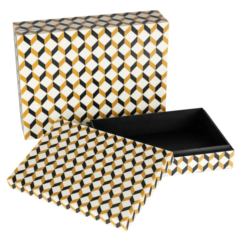 - Opbergbox Frences set van 2 (Black/gold)