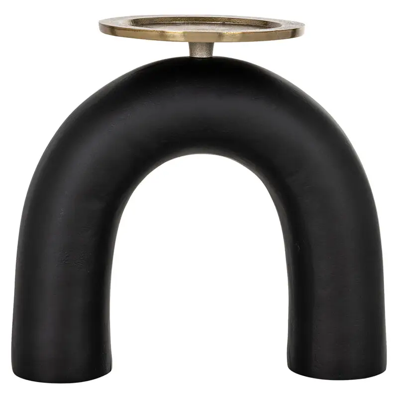 - Kandelaar Livi groot (Black/gold)