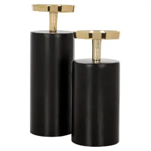- Kandelaar Caya groot (Black/gold)