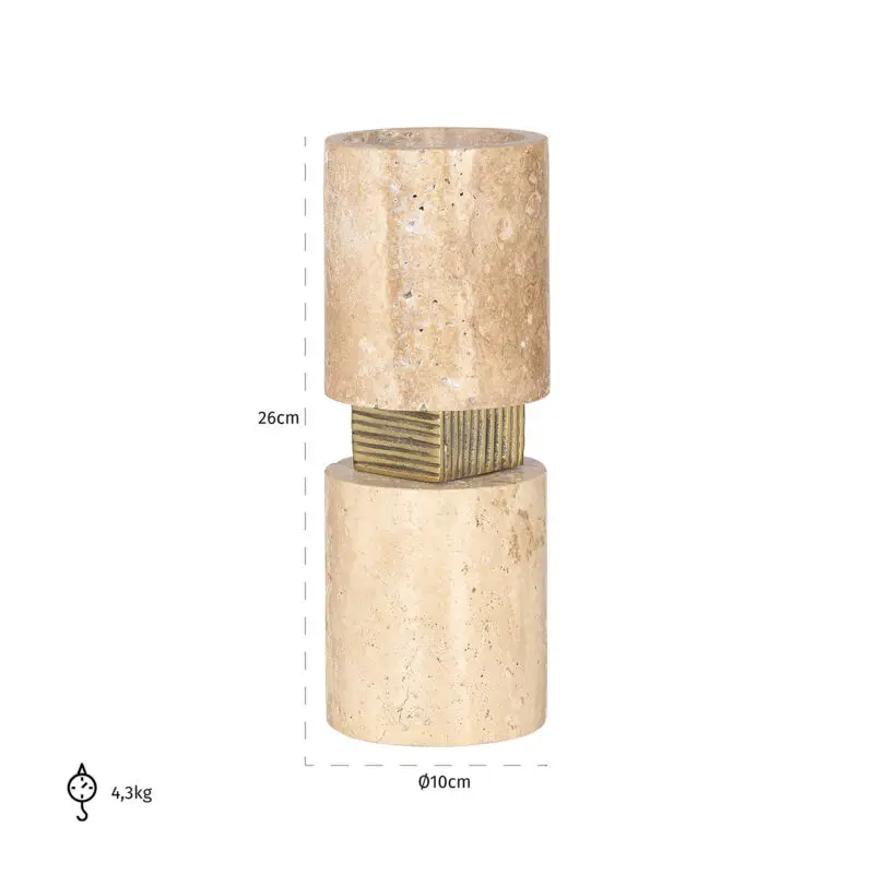 - Kandelaar Boaz groot (Beige)