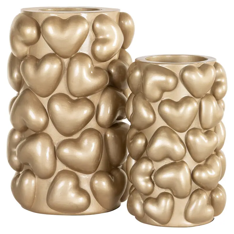 - Kandelaar Anne harten groot (Gold)