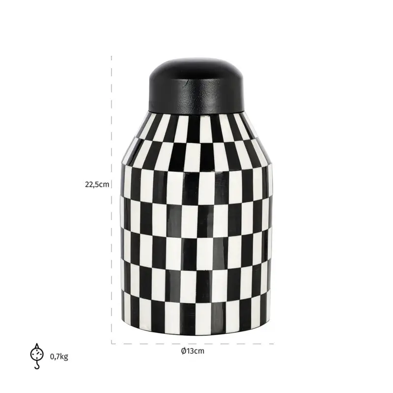 - Pot Malou klein (Black/white)