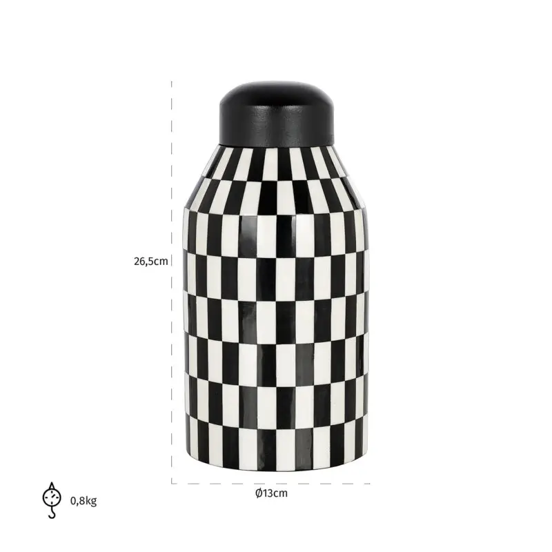 - Pot Malou groot (Black/white)