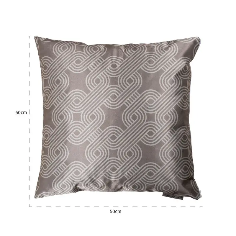 - Kussen Mindy 50x50 (Monaco 23050 Chained Quadrant 75 - 0005 Cream)