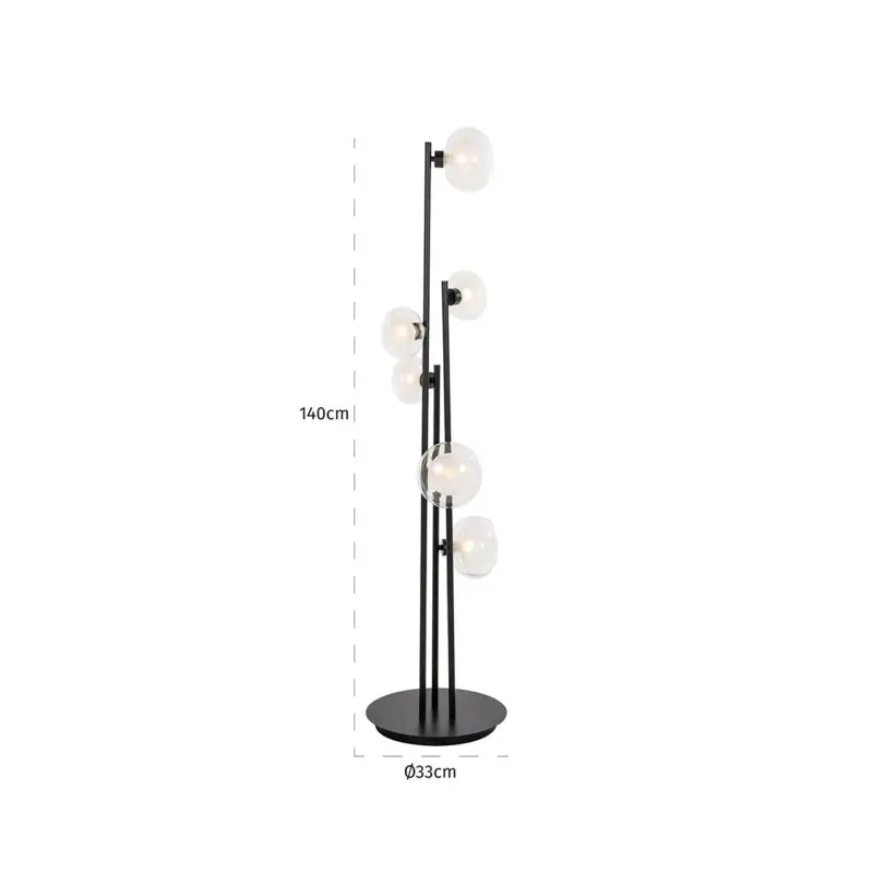 - Vloerlamp Luva zwart (Black)