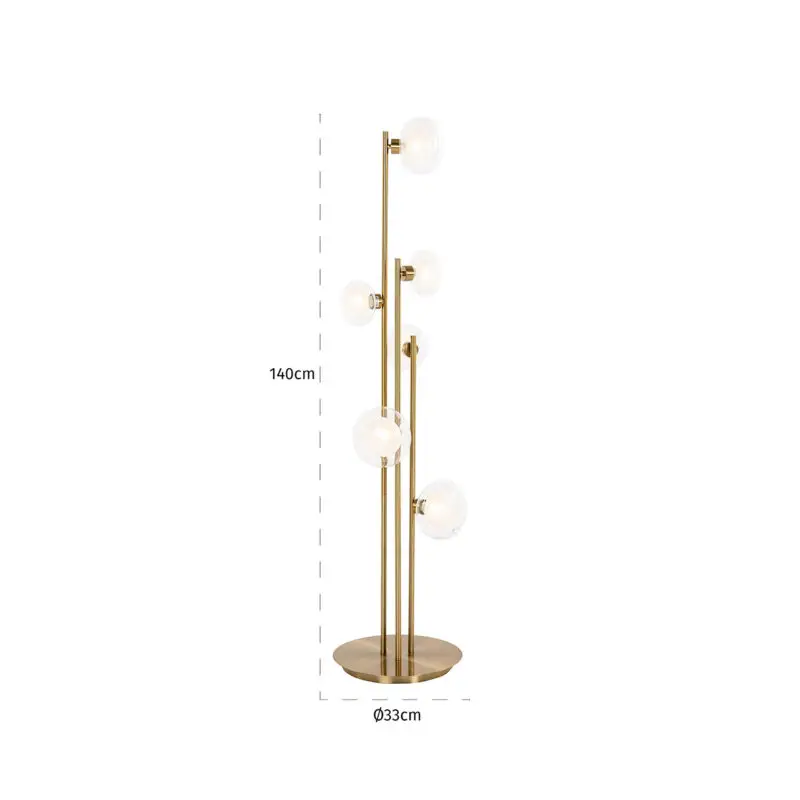 - Vloerlamp Luva brass (Brushed Gold)