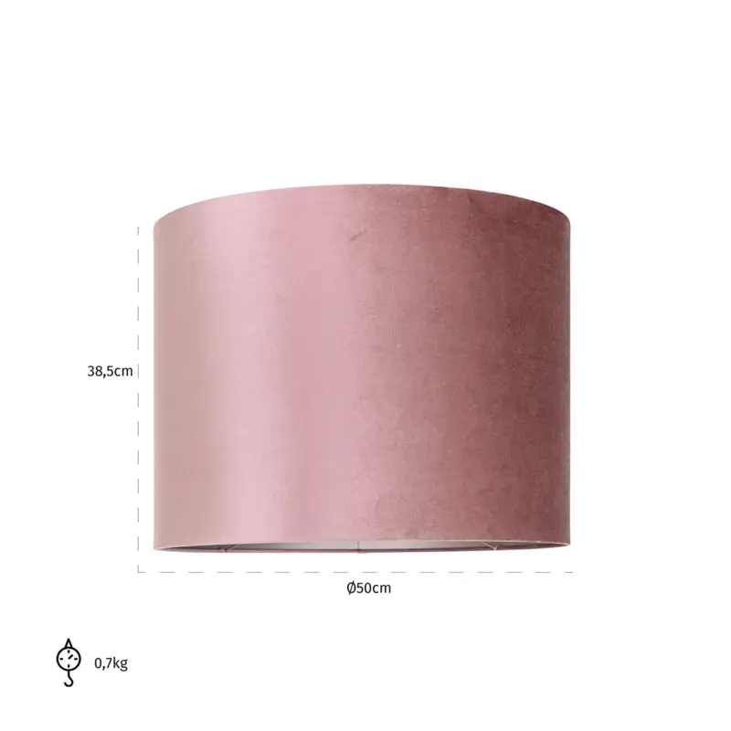 - Lampenkap Old rose cilinder 50Ø (Italian-4008 Old Rose)