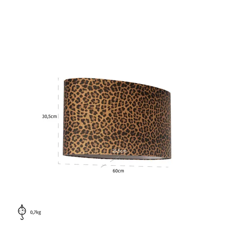 - Lampenkap Ollie ovaal (Donna-21056-Ollie 8014 Brown)