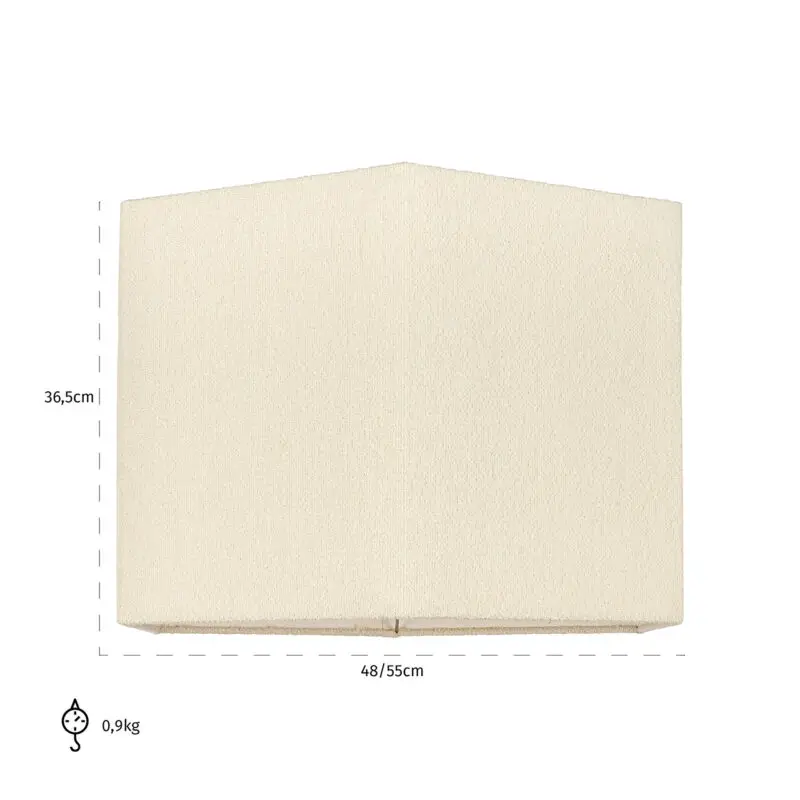 - Lampenkap Soho white bouclé