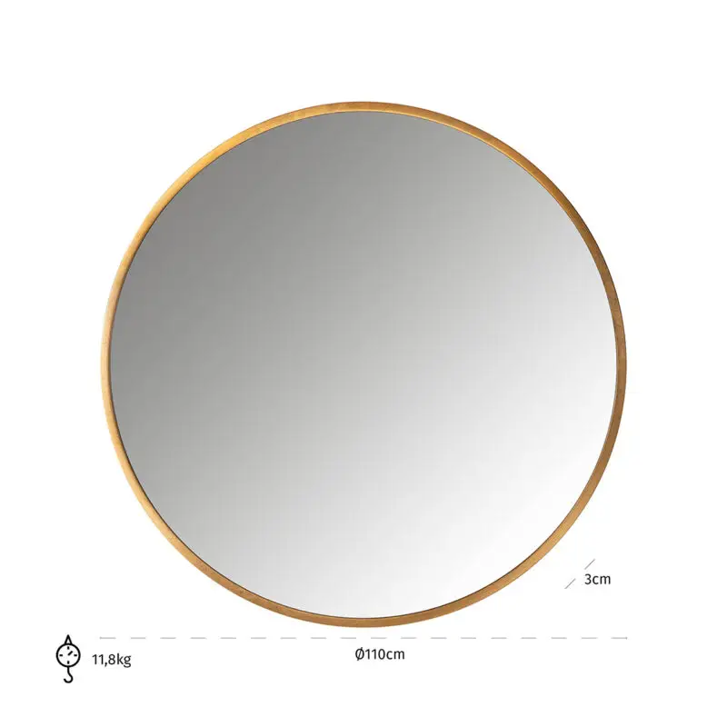 - Spiegel Maevy goud 110Ø (Gold)