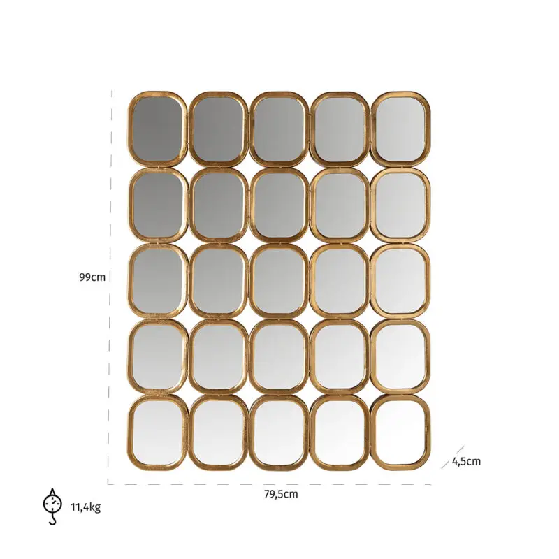 - Spiegel Marila met 25 spiegels (Gold)