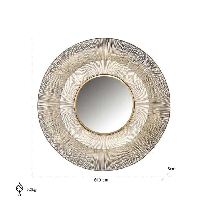 - Spiegel Aliza 100Ø (Brushed Gold)