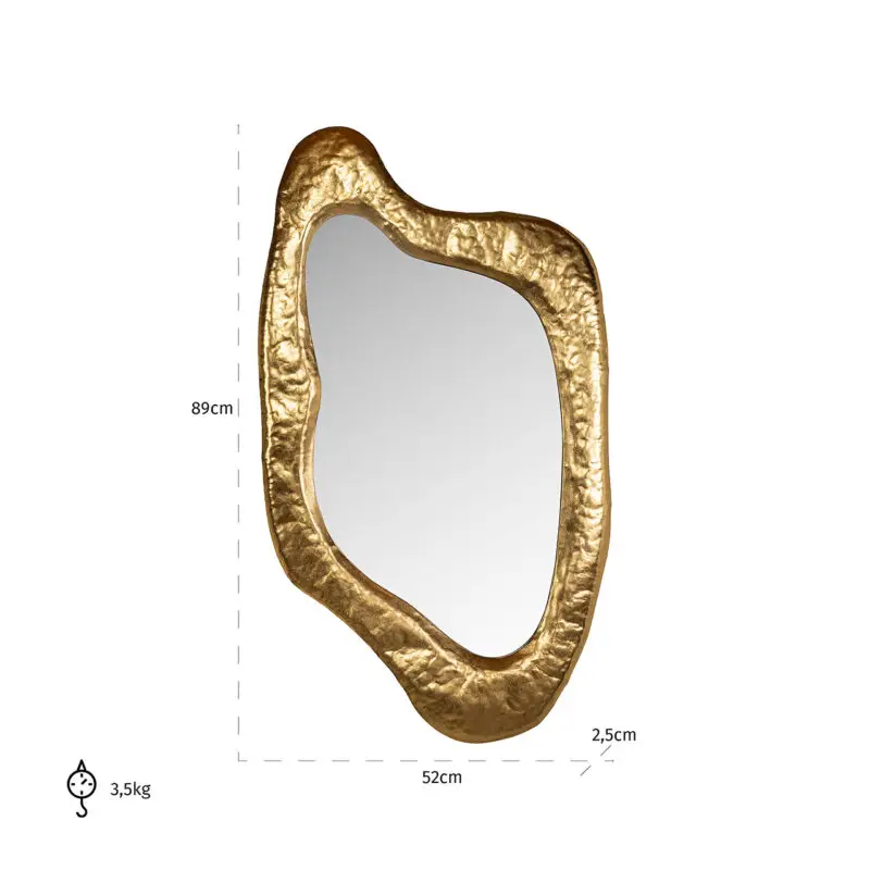 - Spiegel Blinne goud (Gold)