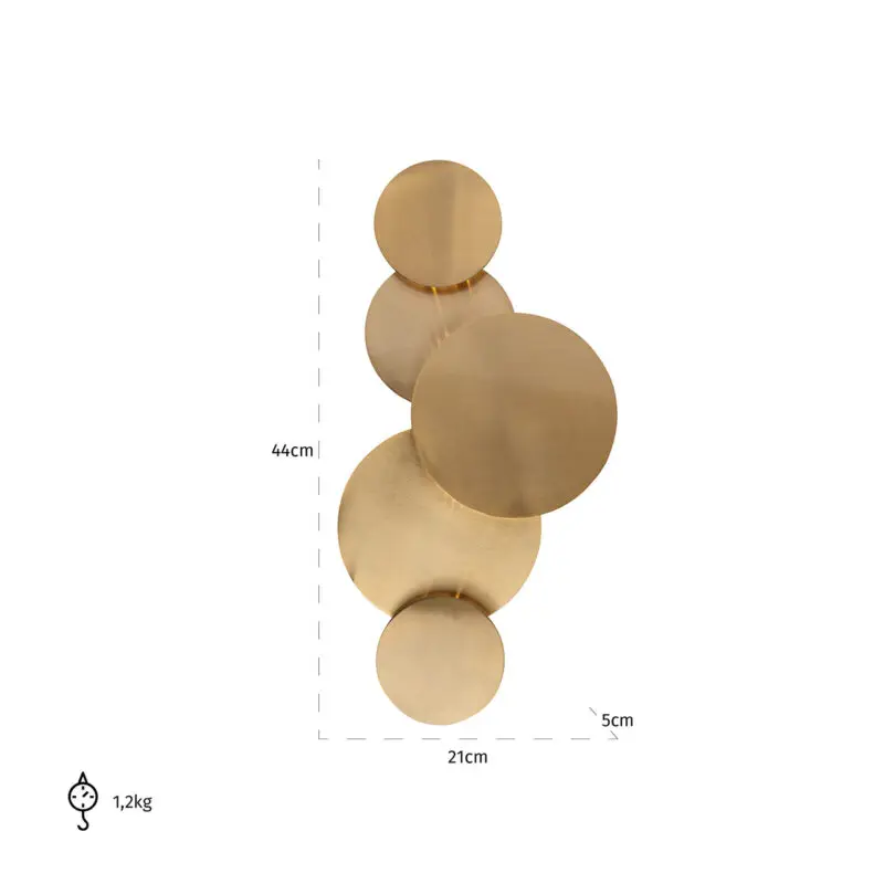 - Wandlamp Collin (Brushed Gold)