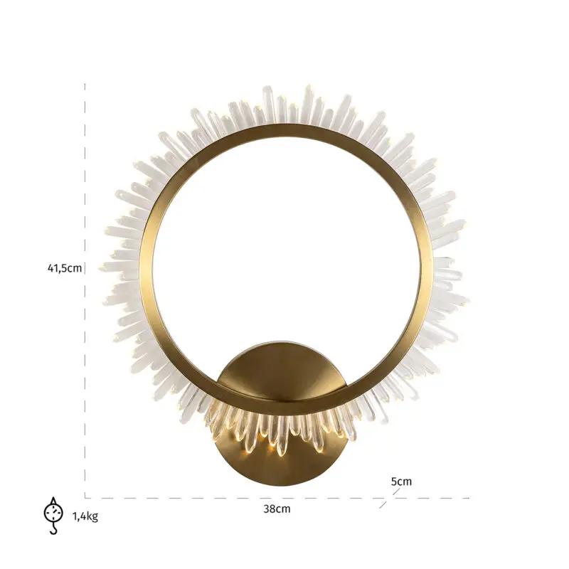 - Wandlamp Beau (Brushed Gold)