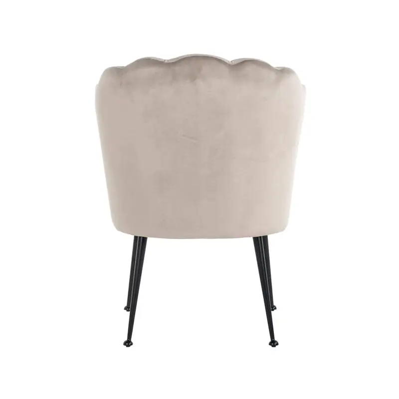 - Stoel Pippa khaki velvet / black (Quartz Khaki 903)