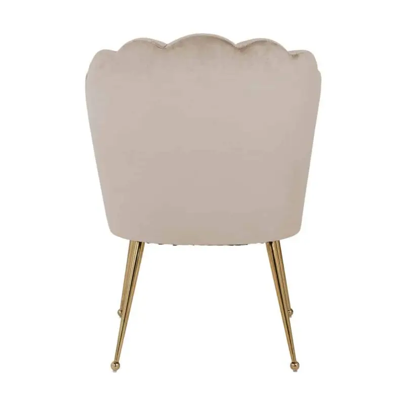 - Stoel Pippa khaki velvet / gold (Quartz Khaki 903)