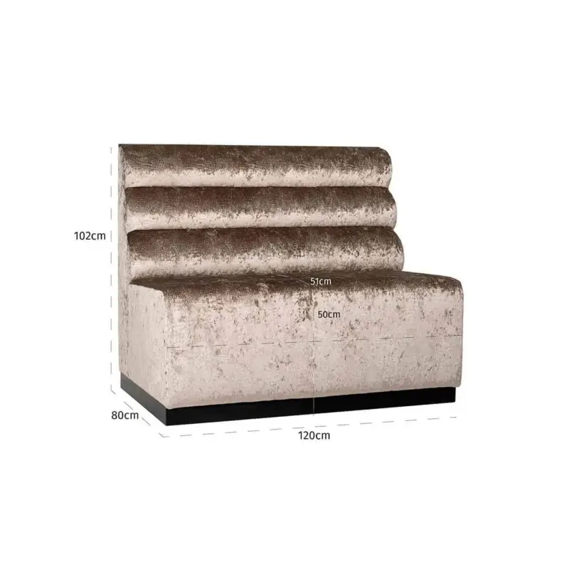 - Eetkamerbank Delilah fire retardant