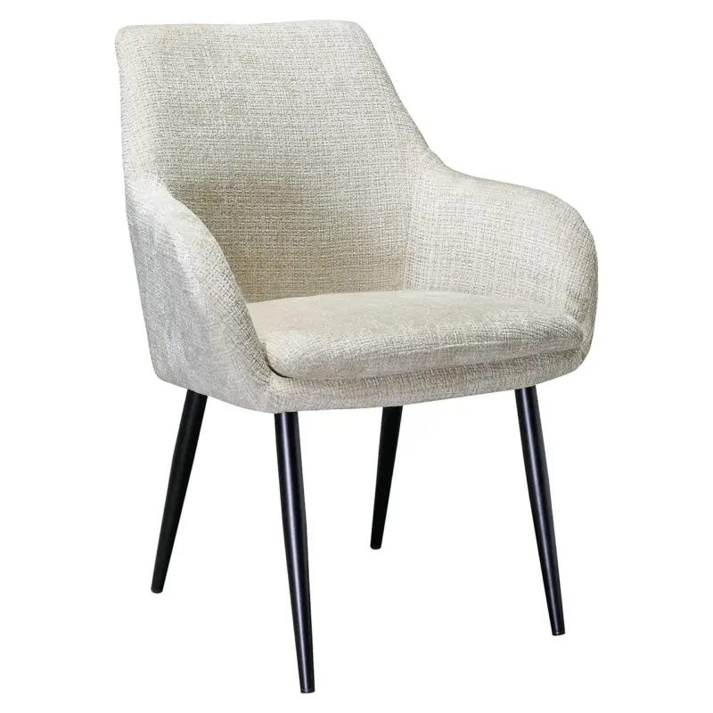- Eetkamerstoel Chrissy beige chenille (Niagara 902 beige Chenille)