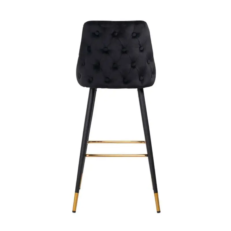 - Barstoel Imani black velvet (Quartz Black 800)