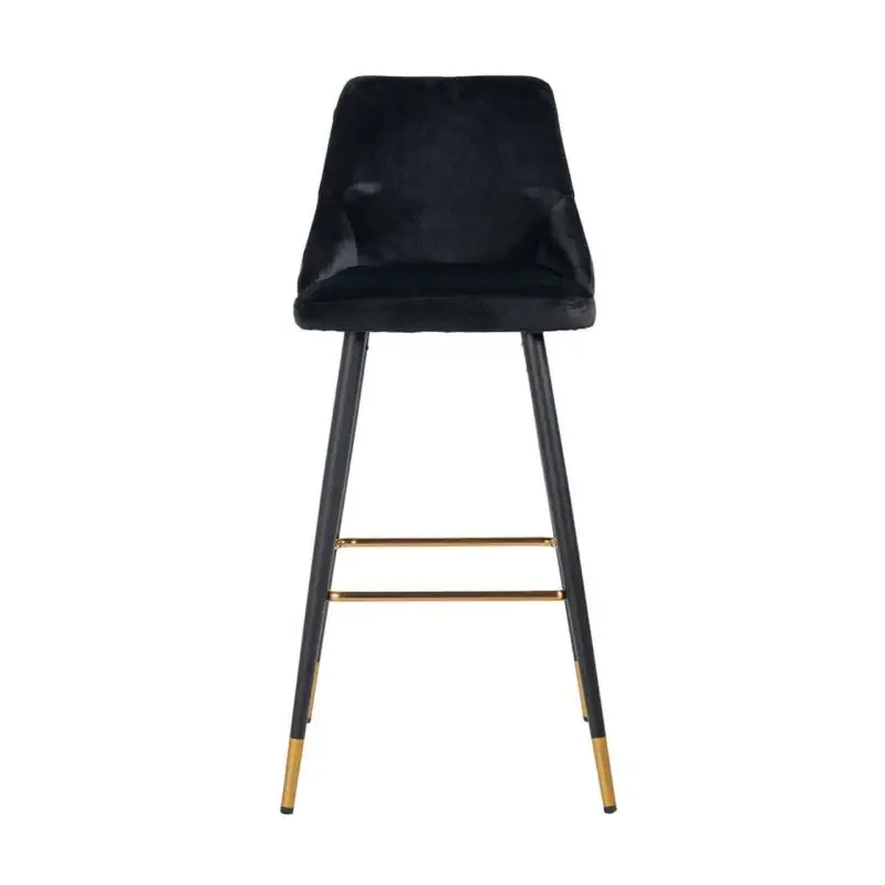 - Barstoel Imani black velvet (Quartz Black 800)