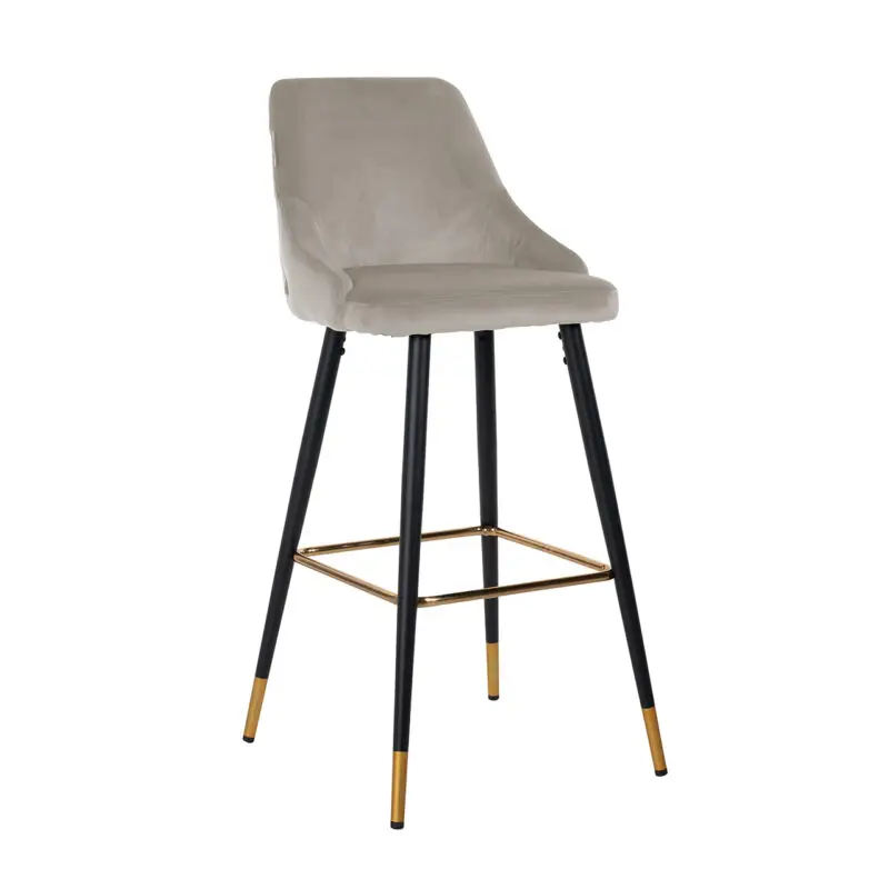 - Barstoel Imani khaki velvet (Quartz Khaki 903)