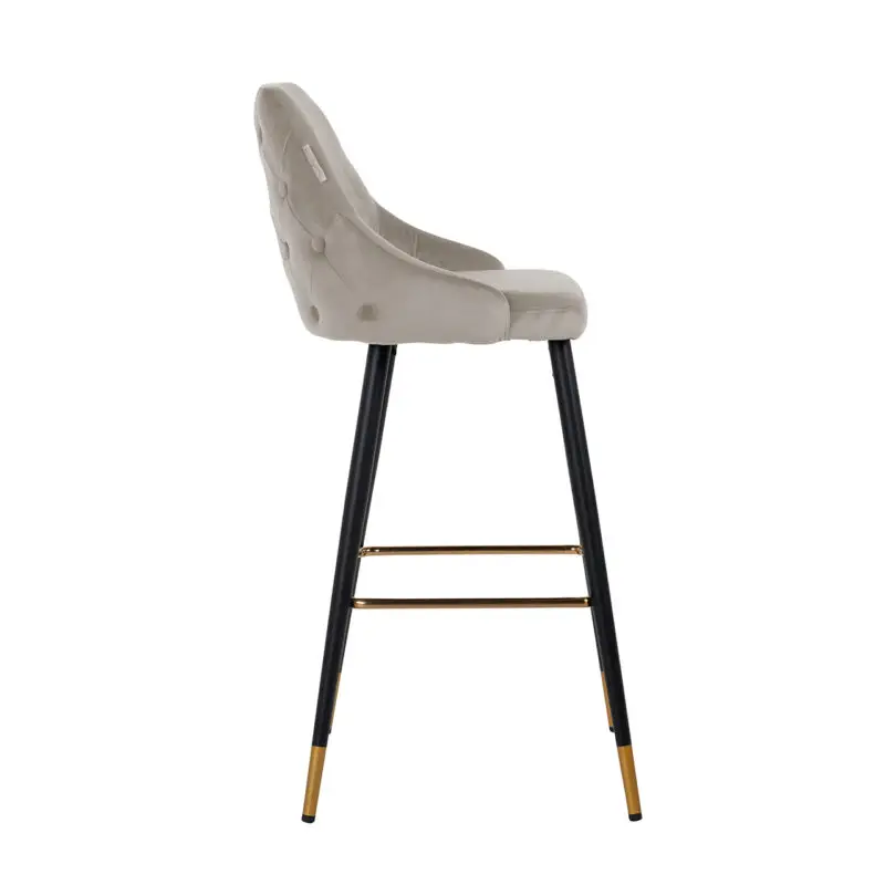 - Barstoel Imani khaki velvet (Quartz Khaki 903)