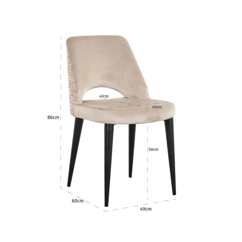- Stoel Tabitha trendy rose / quartz khaki (Be trendy 1673 rose)