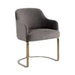 - Stoel Hadley stone velvet / brushed gold (Quartz Stone 101)