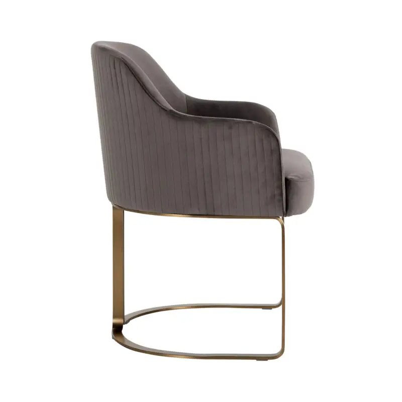 - Stoel Hadley stone velvet / brushed gold (Quartz Stone 101)