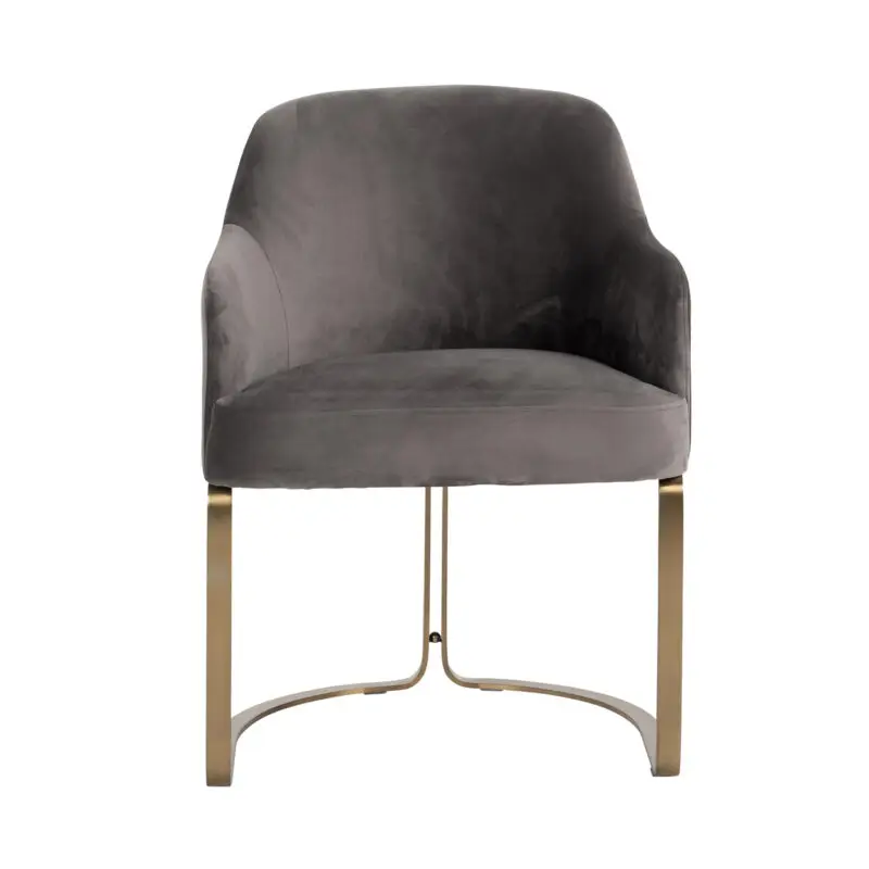 - Stoel Hadley stone velvet / brushed gold (Quartz Stone 101)