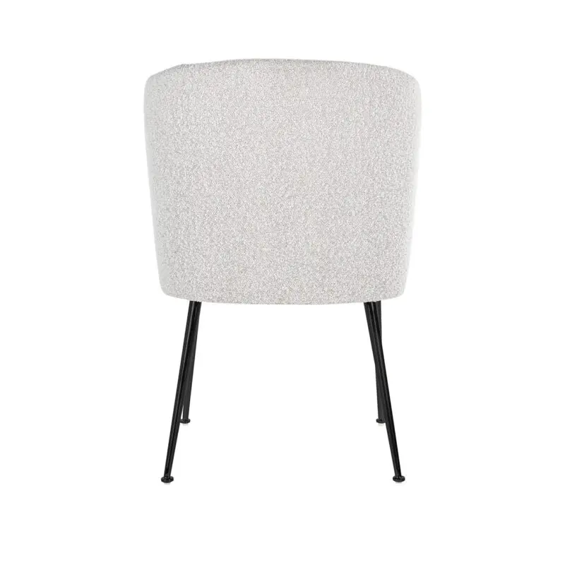 - Stoel Fallon White Bouclé / black (Copenhagen 900 Bouclé White)