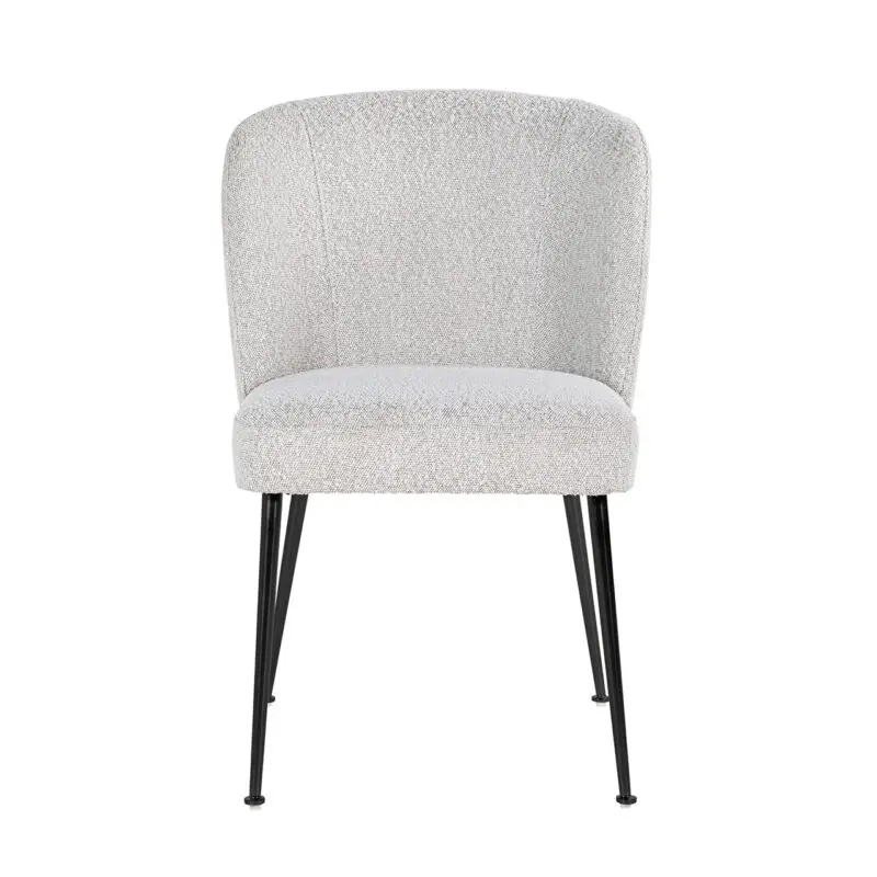 - Stoel Fallon White Bouclé / black (Copenhagen 900 Bouclé White)
