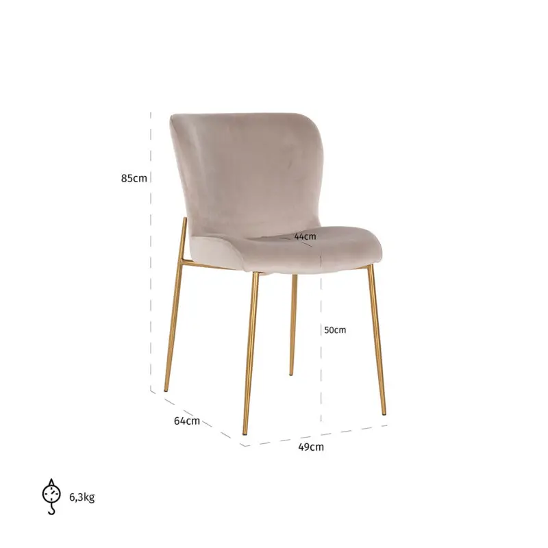 - Stoel Odessa khaki / brushed gold fire retardant (FR-Quartz 903 Khaki)