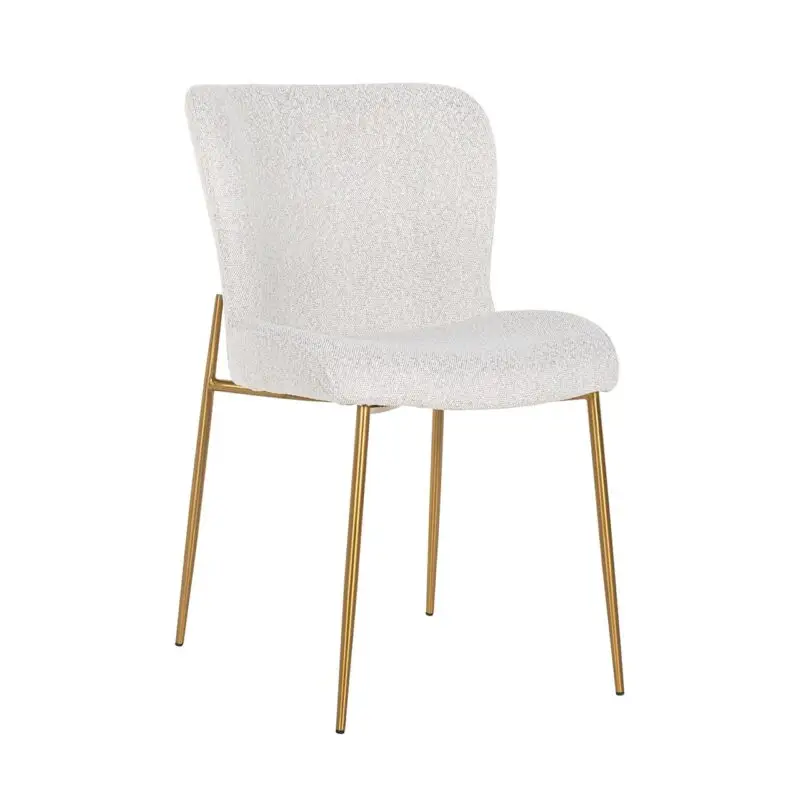 - Stoel Odessa white bouclé / brushed gold (Copenhagen 900 Bouclé White)