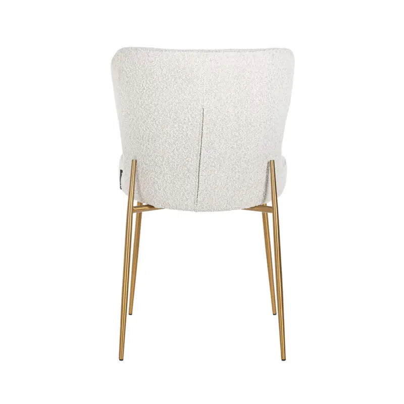 - Stoel Odessa white bouclé / brushed gold (Copenhagen 900 Bouclé White)