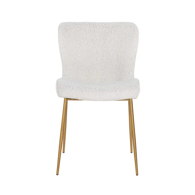 - Stoel Odessa white bouclé / brushed gold (Copenhagen 900 Bouclé White)