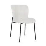 - Stoel Darby white bouclé / black (Copenhagen 900 Bouclé White)