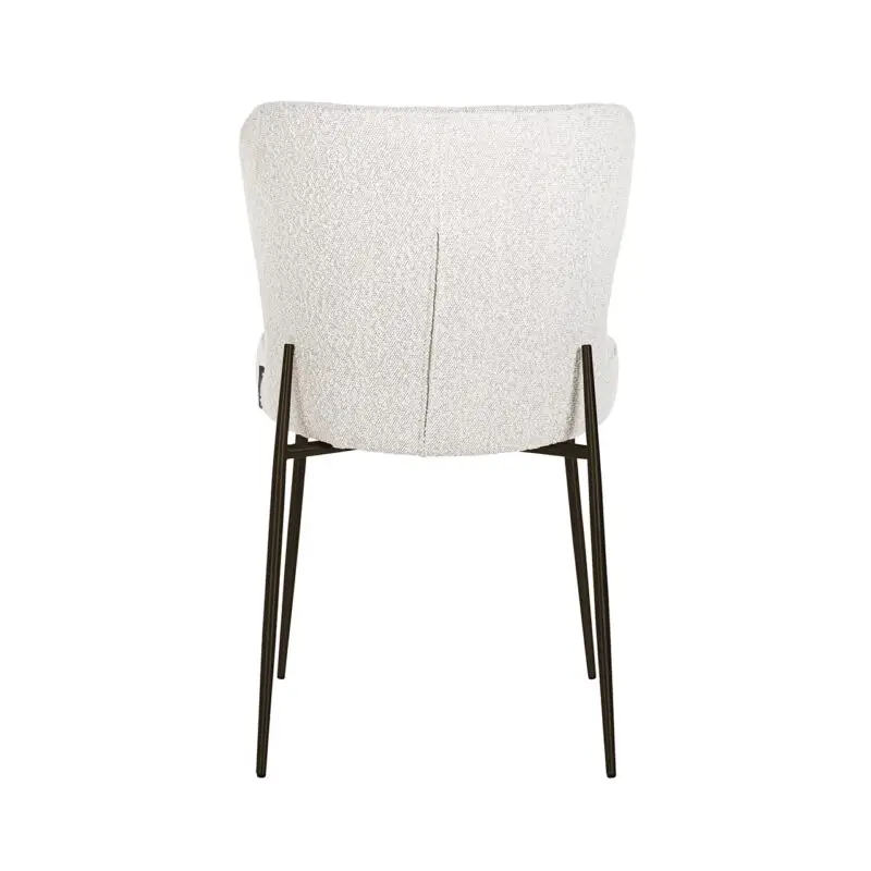 - Stoel Darby white bouclé / black (Copenhagen 900 Bouclé White)