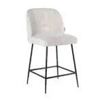- Counterstoel Pullitzer white bouclé / black (Copenhagen 900 Bouclé White)