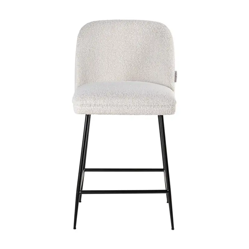 - Counterstoel Pullitzer white bouclé / black (Copenhagen 900 Bouclé White)
