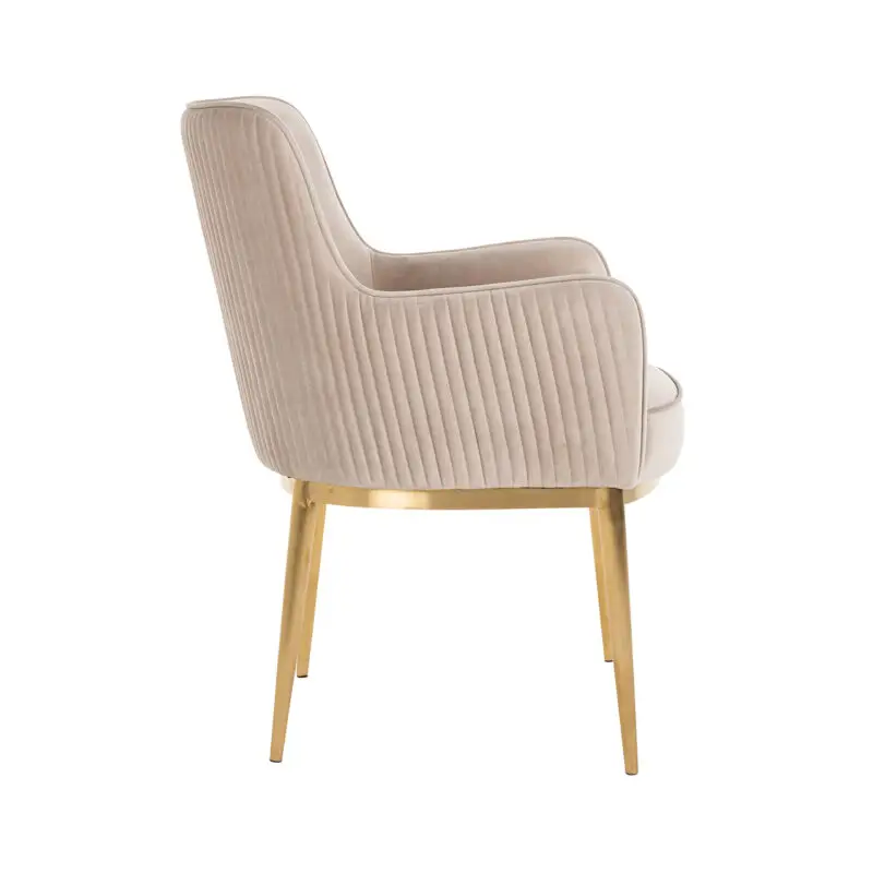 - Stoel Breeze khaki velvet / brushed gold fire retardant (FR-Quartz 903 Khaki)