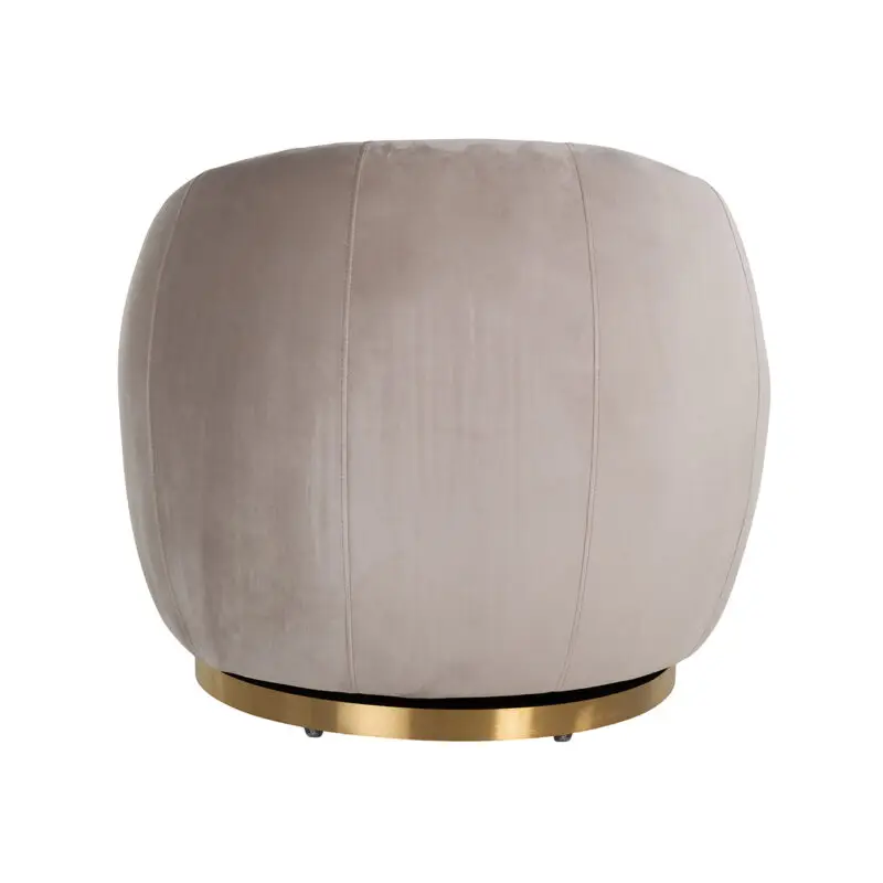 - Draaifauteuil Jago khaki velvet / brushed gold (Quartz Khaki 903)